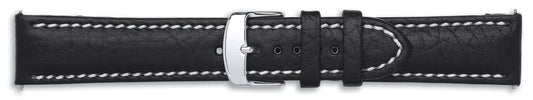 Milano Italian Buffalo Calf Leather Heavy Padded Contrast Stitch Watch Straps