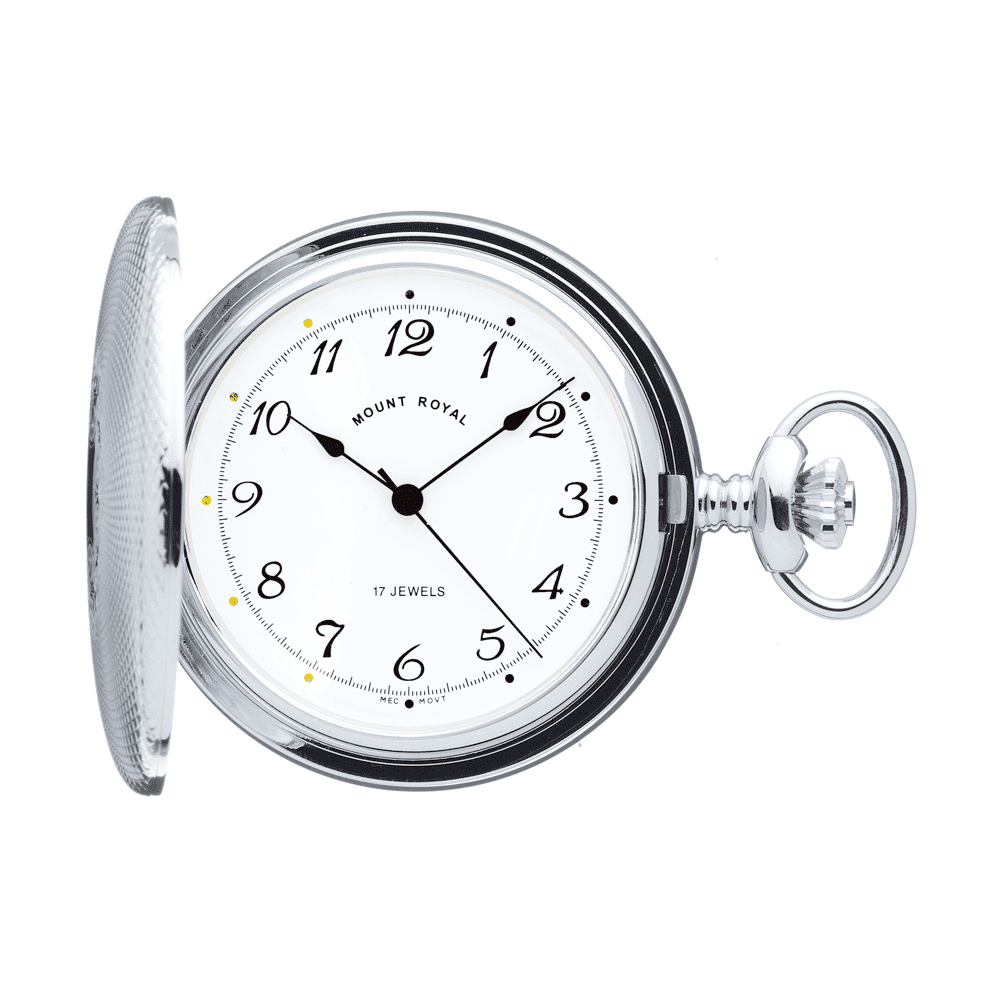 Chrome Plated Hunter B11 Pocket Watch