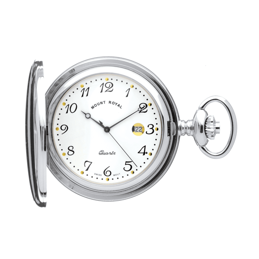 Chrome Plated Hunter B24 Pocket Watch