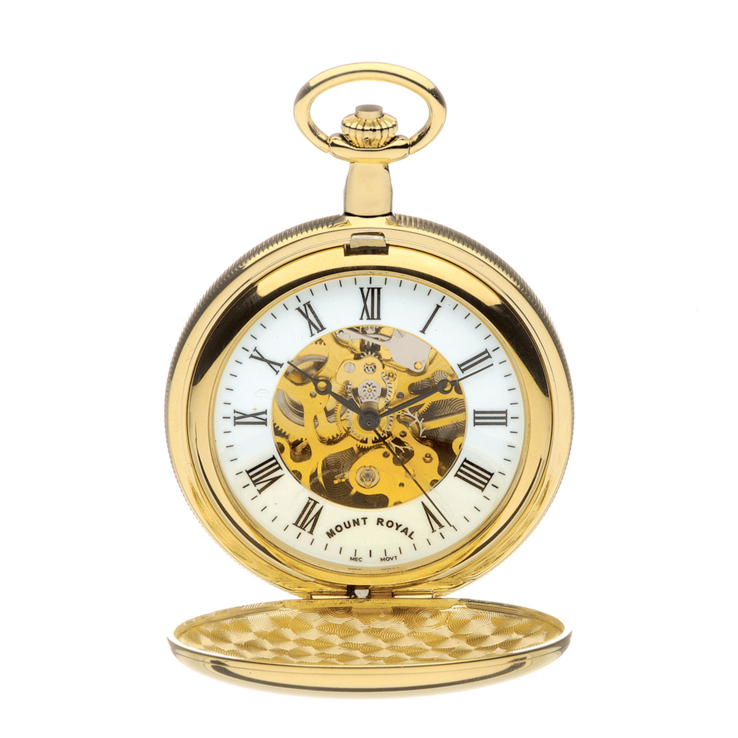 Double Hunter B27 Skeleton Pocket Watch