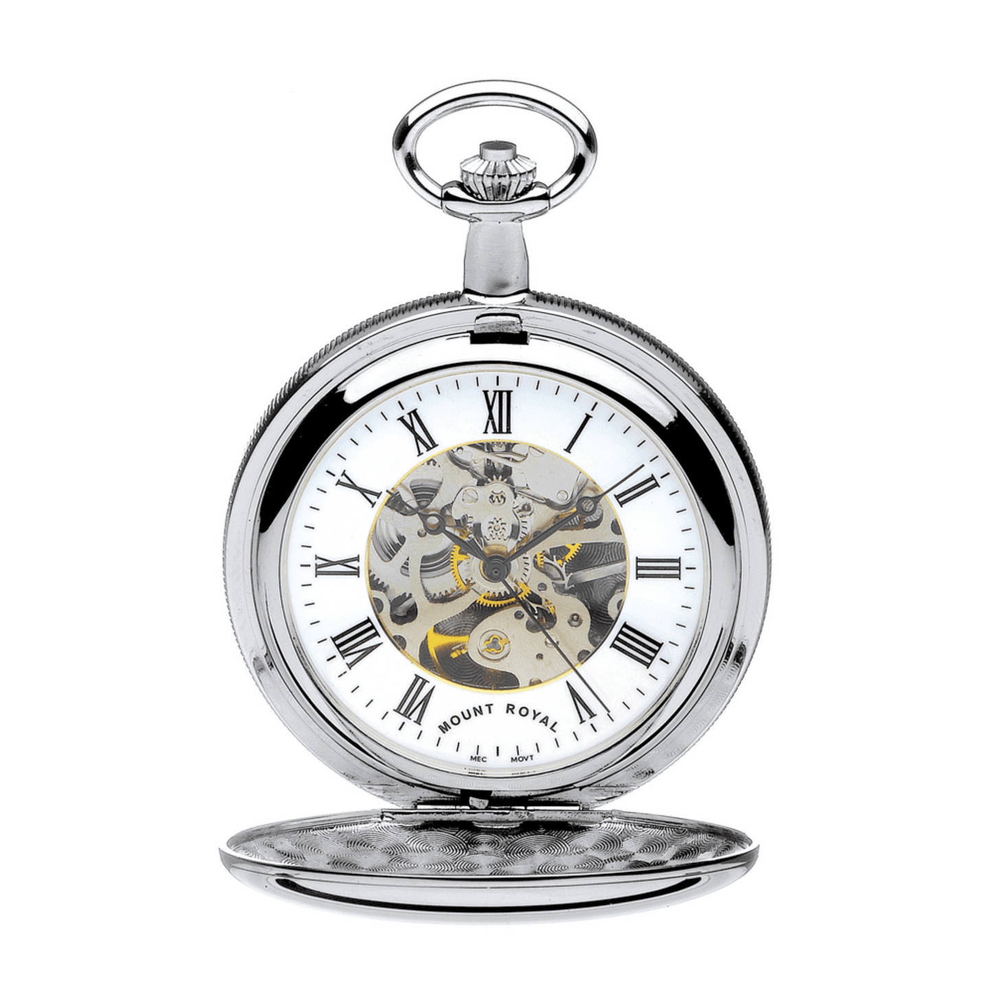 Double Hunter B28 Skeleton Pocket Watch