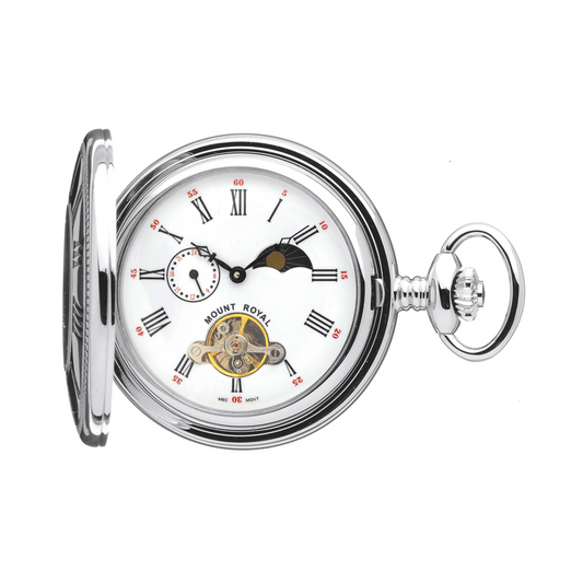 Half Hunter B31 C Skeleton Pocket Watch