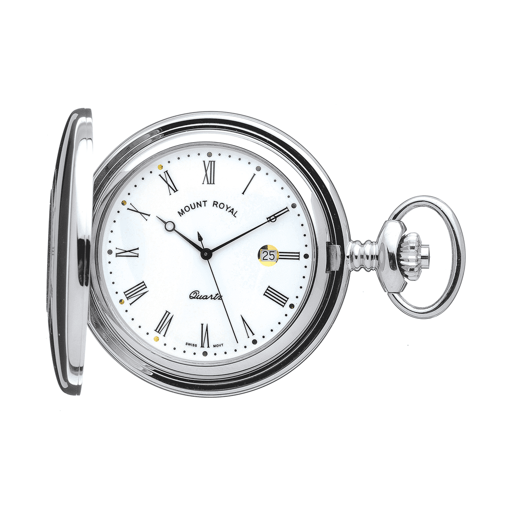 Chrome Plated Half Hunter B9 Pocket Watch