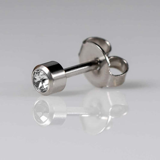 Caflon Stainless Steel White Crystal (April)
