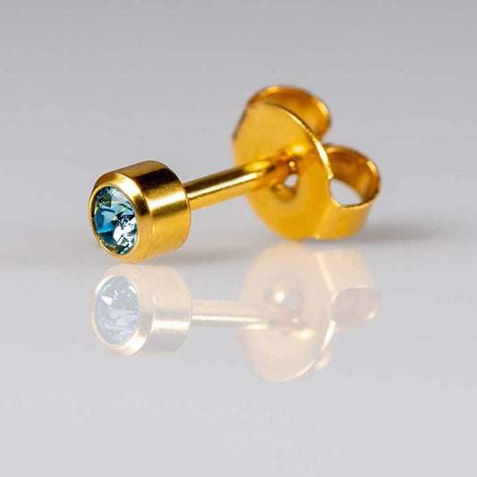 Caflon 24ct Gold Plated Aquamarine (March)
