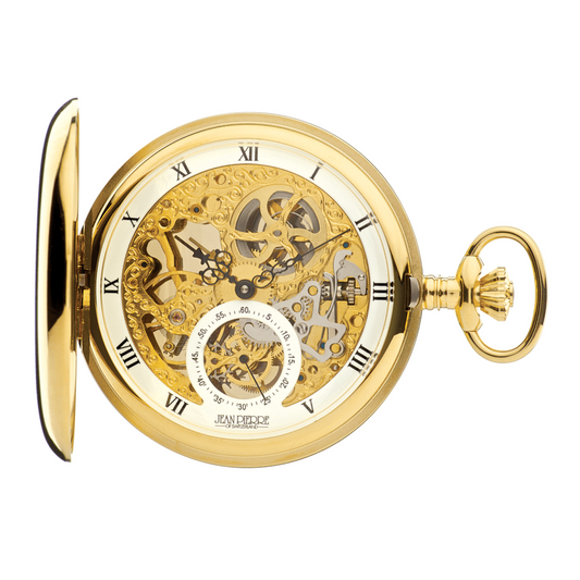 Double Hunter G250 PM Skeleton Pocket Watch