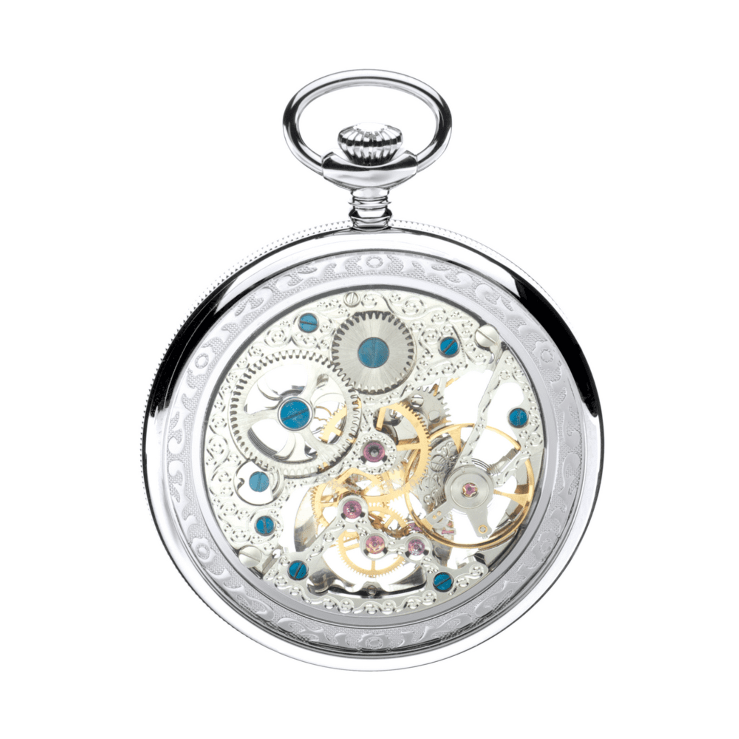 Open Face G252 CM Skeleton Pocket Watch