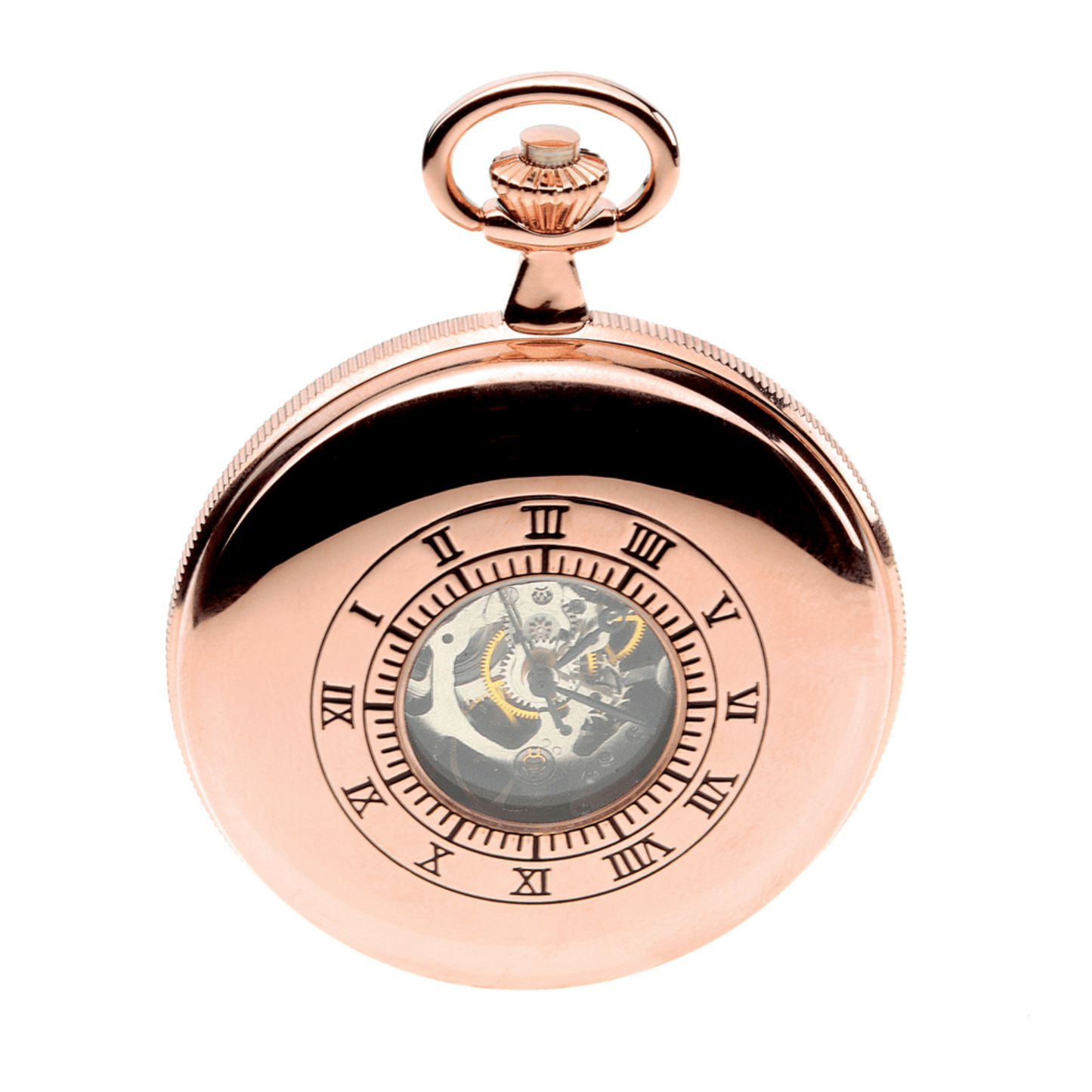 Half Hunter G255 RPM Skeleton Pocket Watch