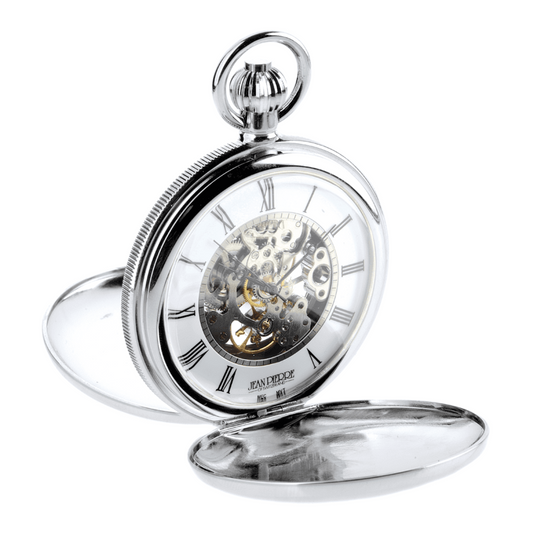 Double Hunter G256 CM Skeleton Pocket Watch