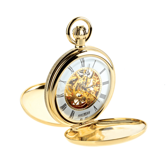 Double Hunter G256 PM Skeleton Pocket Watch