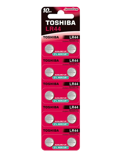 Toshiba Batteries, Alkaline Cell Battery, A76 LR44, Strip Of 10