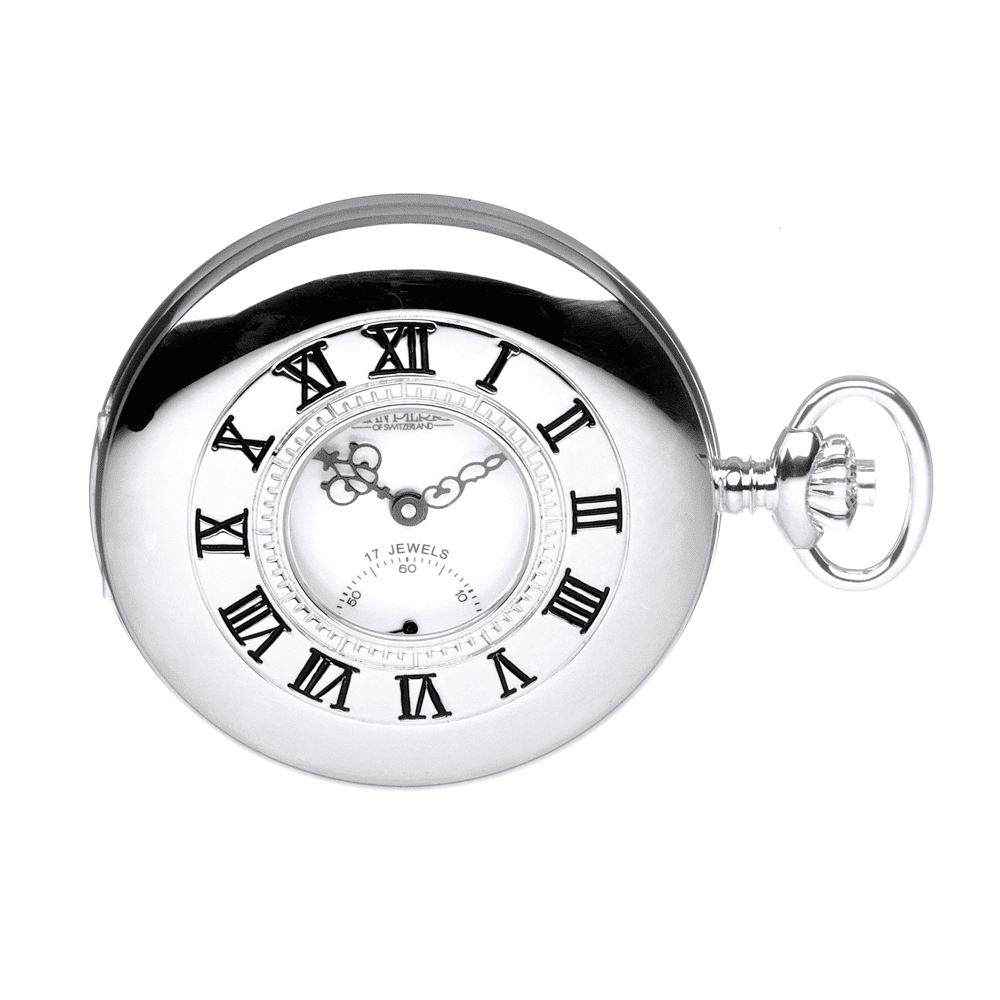 Half Hunter Sterling Silver G151 Pocket Watch