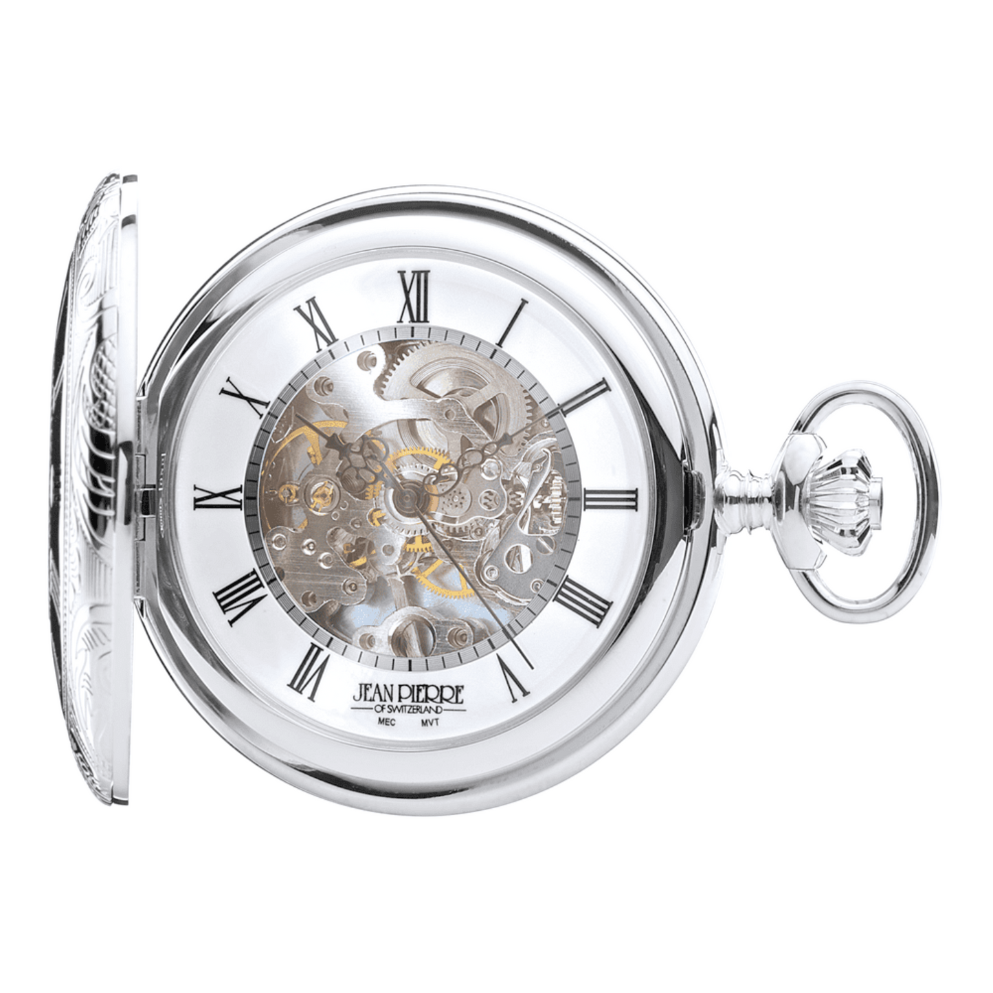 Half Hunter G155 Skeleton Pocket Watch